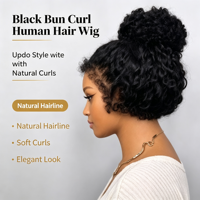 Perruque 100% Cheveux Humains Vierges, Dentelle Complète, Bouclée Crépue, Dentelle Invisible, Disponible en Queue de Cheval Haute, Perruques de Cheveux pour Salon, Commande en Gros