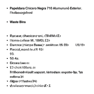Cestino Portacenere Nero 710 in Alluminio per Esterni - Product Image 2