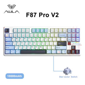 AULA F87ProV2 three-mode wireless mechanical keyboard 8K report rate 87 keys,hot-swappable RGB new <b>USB</b> laptop keyboard - Product Image 3