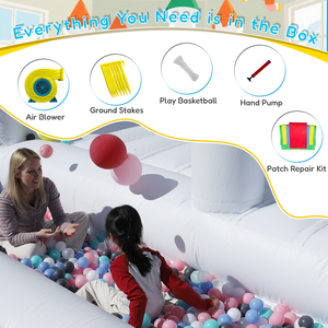 Castillo Inflable Comercial <span class=keywords><strong>de</strong></span> PVC Blanco <span class=keywords><strong>de</strong></span> 13x13x10 Pies con Tobogán y Piscina <span class=keywords><strong>de</strong></span> Pelotas <span class=keywords><strong>para</strong></span> Bodas/<span class=keywords><strong>Cumpleaños</strong></span>/Fiestas/Decoraciones - Product Image 6