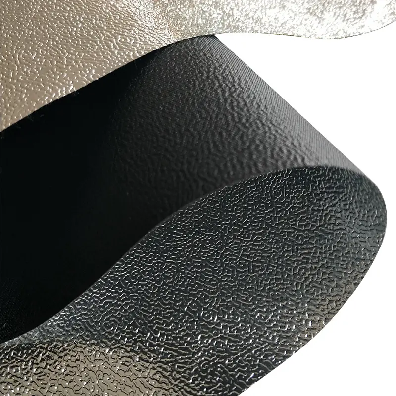 Tela de lona Oxford de poliéster Mylar plata negra reflectante opaca impermeable para tela de tienda de cultivo