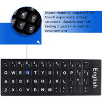 Autocollants de clavier français, autocollant de clavier en vinyle mat avec lettres blanches non transparentes pour PC ordinateur portable russe