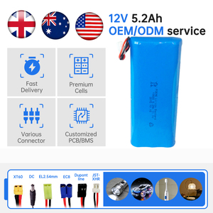 Batterie au lithium rechargeable 12V 5,2Ah POEAE personnalisée 3s2p 18650 - Product Image 1