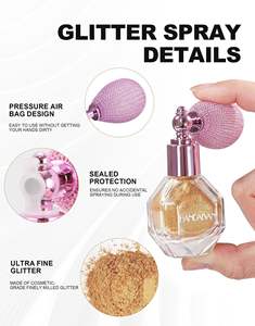 Fata scintillante impermeabile ad alta lucentezza Glitter corpo Bronzer polvere di Highlight trucco con contorno scintillante Spray portatile - Product Image 4