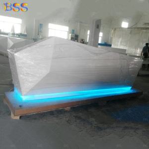 Idee per il Design del tavolo dell'ufficio della Reception Fashion Cool custom Marble Stone Diamond White Reception Table Office - Product Image 2