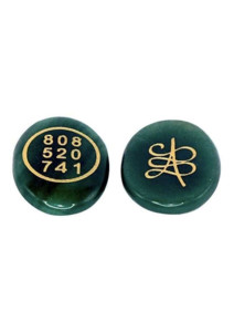 Nouvelle pièce de monnaie Zibu en jade vert gravée, cristal de guérison pour la décoration intérieure, vente en gros en ligne, gravée format poche - Product Image 2