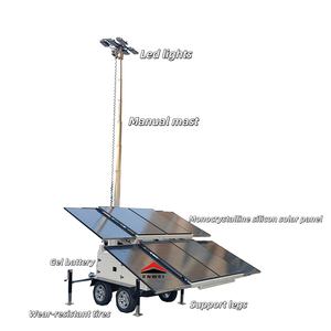 Éclairage d'usine, panneaux solaires portables, projecteur LED mobile à énergie solaire pour remorques - Product Image 5