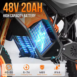 Moto tout-terrain électrique 48V 3000W, grande autonomie, batterie lithium haute performance, pour course en montagne - Product Image 4