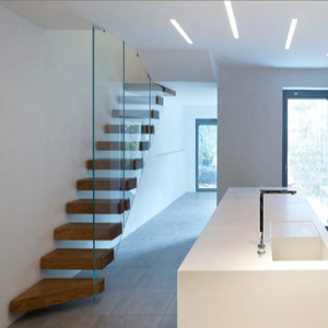 מודרני דקורטיבי צף עץ מדרגות עם <span class=keywords><strong>invisible</strong></span> סטרינגר - Product Image 6