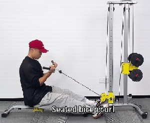 <span class=keywords><strong>Machine</strong></span> <span class=keywords><strong>Smith</strong></span> multifonctionnelle avec <span class=keywords><strong>barre</strong></span> de traction et système de câbles pour entraînement de force à domicile, capacité max. 200 kg, en acier - Product Image 3