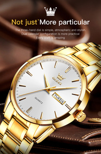 Olevs 6898 <span class=keywords><strong>Orologio</strong></span> <span class=keywords><strong>da</strong></span> <span class=keywords><strong>Polso</strong></span> Moda Business di Marca, Colore Blu, per Uomo, al Quarzo, Impermeabile, in Acciaio Inossidabile, Luminoso - Product Image 4