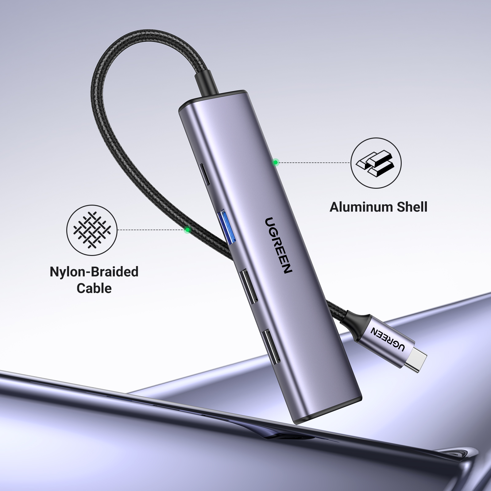 USB C HUB, 10 in 1 USB C Adapter with 4K HDMI, 100W PD, USB C Port, USB 3.0, RJ45 Ethernet, SD/TF Card Reader, Docking Station Compatible with MacBook Pro/Air USB C