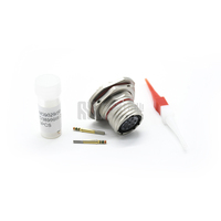Receptáculo de conector circular de 8 posiciones D38999/24FC08SN, 1/2/