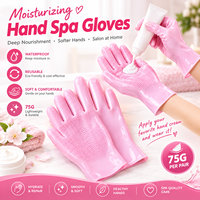 Gants masques réutilisables en silicone imperméables 75g pour spa des mains hydratant, pour mains sèches, gercées et rugueuses