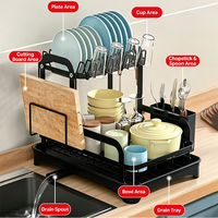 Égouttoir à vaisselle multifonctionnel écologique en métal, idéal pour bols, assiettes et tasses – Vente chaude