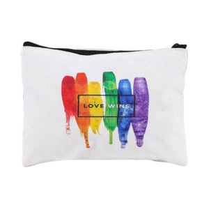 Wholesale Custom Canvas Zipper Makeup <b>Pouch</b> Cosmetic Bag Washable Student Cartoon Cotton Pencil Bag - Product Image 1