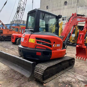 Mini pelleteuse hydraulique Kubota KX165-3 KX163 sur chenilles d'occasion de 6 tonnes fabriquée au Japon - Product Image 3