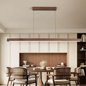 Luminaire linéaire LED en <span class=keywords><strong>bois</strong></span> de hêtre pour salle à manger, salon, cuisine, bureau, boutique, bar, café, plafond, bureau, certifié CE SAA RCM - Product Image 2