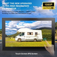 Moniteur DVR BSD 6 canaux PWAS avec écran tactile 10,1 pouces, 6 caméras de recul AHD 1080P, alarme sonore et lumineuse, 12-36V pour camion-citerne
