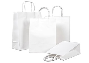 Sacs en papier kraft personnalisés recyclables pour le shopping, imprimés en gros par l'usine - Product Image 4