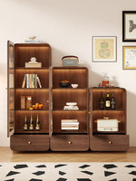 Meuble de salon en verre et bois de style vintage, design étroit et peu encombrant pour hôtel et usage domestique, rangement à vin durable, rétro et minimaliste