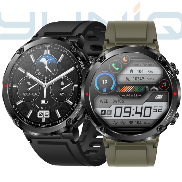 Yuniq Whole Sale Fitness Tracker Heart Rate Outdoor 2023 New 1.6 Inch Round Screen Bt Call Sport Waterproof Smartwatch T30