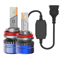 Asruex Accessoires de voiture U8-H1/H4/H7/H8/H9/H11/H16/9005/9006/9012 Phares à led OEM 6500K Blanc IP68 110W 18400LM Kit de conversion