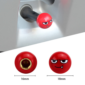 Smile Happy Face <span class=keywords><strong>Pneu</strong></span> solide 8 billes Noir Tige <span class=keywords><strong>de</strong></span> valve <span class=keywords><strong>de</strong></span> voiture Bouchons d'air Couvre État neuf - Product Image 3