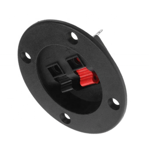 Terminal rond tasse connecteur pièces pince à ressort Double reliure poste vis fil or voiture Subwoofer haut-parleur boîte noir - Product Image 3