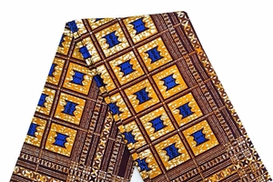 Tela <span class=keywords><strong>de</strong></span> Organza Africana <span class=keywords><strong>de</strong></span> Algodón 100% Súper Lujosa 2026, Transpirable y Suave para <span class=keywords><strong>Prendas</strong></span> <span class=keywords><strong>de</strong></span> Boda, Estilo Batik Dobby Liso - Product Image 3