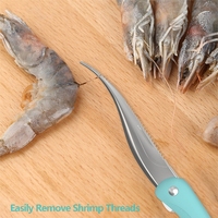 Gadget de cuisine en gros Couteau à crevettes compact et plié en acier inoxydable 304