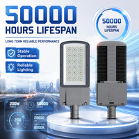 Lampadaire LED 200W avec boîtier en aluminium moulé sous pression IP66, éclairage extérieur pour parcs industriels et routes d'accès