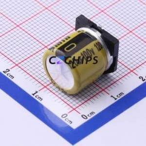 VKML1452A121MV ตัวเก็บประจุอลูมิเนียมอิเล็กโตรไลต์ SMD D12.5xL14.5mm 120uF 20% 100V 1.24A-100kHz - Product Image 1