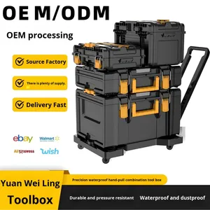 Caja de Herramientas Apilable Multifuncional Estilo DW, Directo de Fábrica, Organizador Modular de Herramientas, Caja de Almacenamiento para Maletero de <span class=keywords><strong>Coche</strong></span> y Exteriores - Product Image 5
