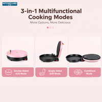 Nouvelle Arrivée Grille-sandwich Électrique d'Intérieur Antiadhésive à Thermostat Réglable, Chauffage Double Face, Écologique et Légère pour la Maison