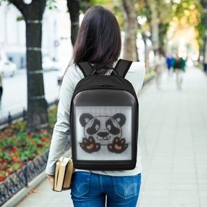 Tesinll LED <b>Backpack</b> <b>Laptop</b> Compartment Waterproof Nylon Unisex Shoulder Bag 15.6 Inch - Product Image 6