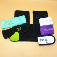 Bandeau de spa personnalisé avec logo pour femmes, réglable, avec bande auto-agrippante, pour le soin du visage, le maquillage et le sport