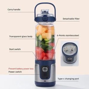 <span class=keywords><strong>2025</strong></span> mới được thiết kế 16 lưỡi 700 ml hộ gia đình xách tay máy xay sinh tố hộ gia đình trái cây trộn USB máy ép trái cây Máy xay sinh tố với Christian khóa - Product Image 2