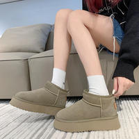 2024 gros bottes de neige pour femmes à semelles épaisses élégant hiver fourrure bottine plate-forme en peluche chaussures chaudes