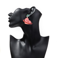 Romantique 2024 mode violet paillettes étoile amour doux planète paillettes Laser coeur pendentif acrylique boucles d'oreilles pour femmes filles