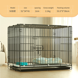 2025 yeni uygun katlanır Metal evcil kedi kafes katı köpek sandık ile düğme kapatma hayvan oyun parkı ile plastik tepsi - Product Image 2