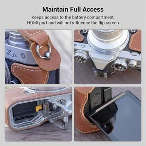 เคสกล้อง smallrig <span class=keywords><strong>FC</strong></span> พร้อมสายคล้องไหล่เคสหนังสีน้ำตาลสไตล์ย้อนยุคพร้อมแผ่นฐานอลูมิเนียมสำหรับ <span class=keywords><strong>Nikon</strong></span> <span class=keywords><strong>Z</strong></span> <span class=keywords><strong>FC</strong></span>-3481 - Product Image 6