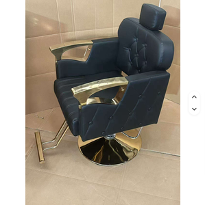 Sillón de Barbería Moderno y de Diseño, Famoso en Internet, Giratorio, Reclinable, con Elevación, para Salón de Belleza, en Acero Inoxidable - Product Image 3