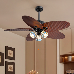 Đen Sang Trọng Trong Nhà ABS Phòng Khách Phòng Ngủ Tối Giản Phong Cách Dây Kéo Quạt Trần Điện Kim Loại Cơ Khí AC Động Cơ Trang Trí - Product Image 1