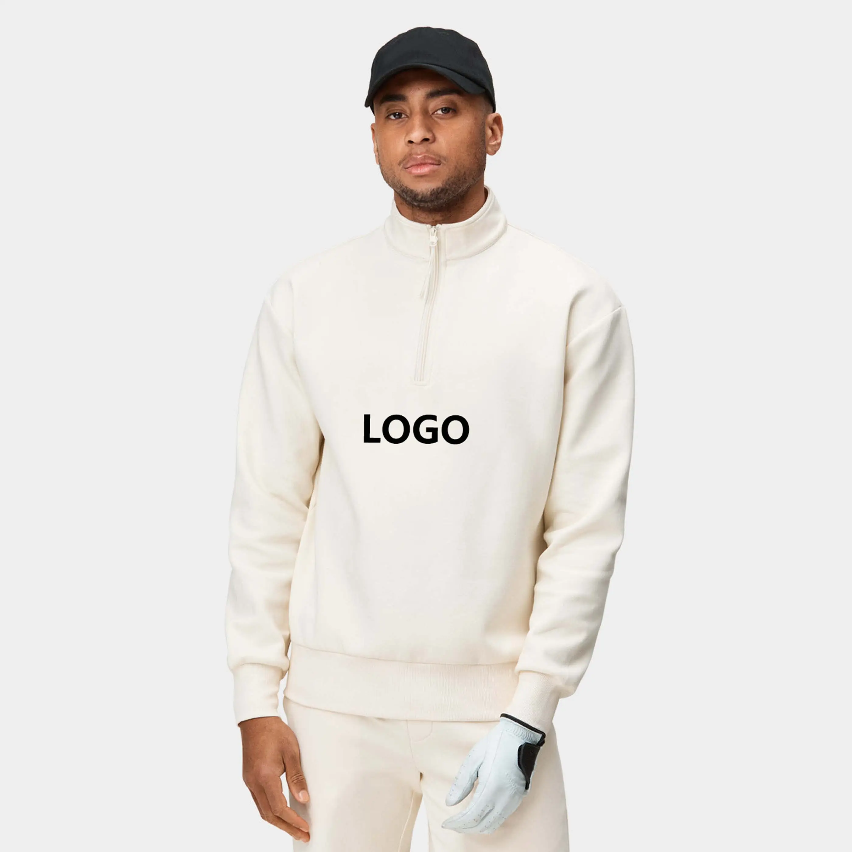 OEM Custom Logo Print Cotton Polyester Long Sleeve Men Fashion Pullover Plain Hoodies Sweatshirt Streetwear Clothing