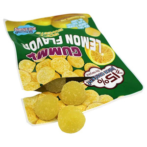 Caramelos de goma con sabor a jugo de fruta Halal Arena agria Limón y fresa Caramelo suave en caja Caja de embalaje Embalaje - Product Image 1