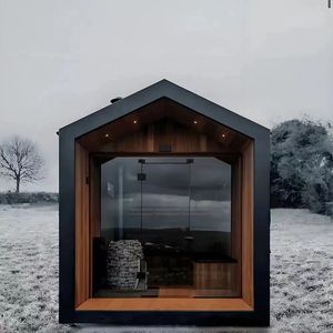 Sauna Exterior Personalizada de Madera de Cedro Rojo con Calefacción Infrarroja de 6000W para Uso Familiar y Hotelero - Product Image 3
