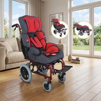 Pliable pédiatrique réglable bébé poussette paralysie cérébrale fauteuil roulant chaise roulante pour enfants