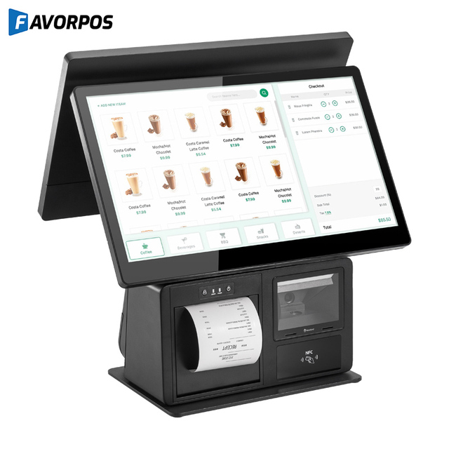 POS Terminal Touch POS Cash Register Windows Android POS Kiosk for Restaurant