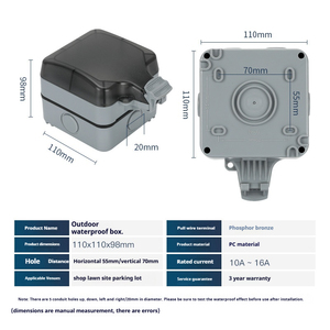 Presa Elettrica Impermeabile da Esterno KEPAI IP66, Presa Standard EU Resistente alle Intemperie 16A 250V con Spina per <span class=keywords><strong>Giardino</strong></span> ed Esterni - Product Image 4
